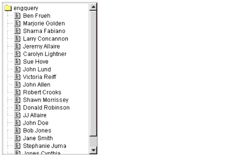 Tree control populated from a query