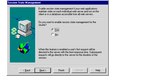 Session State Management dialog box